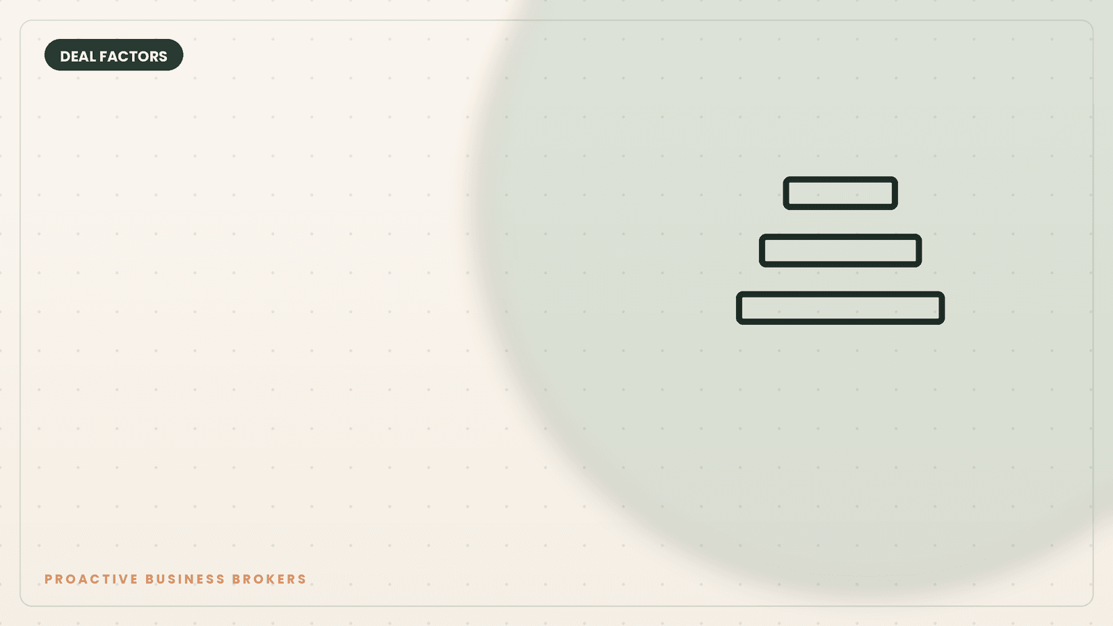 Stacked layers icon representing the many factors beyond price when selling a business